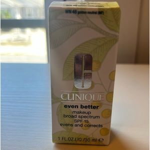 Clinique Even Better Makeup Broad Spectrum SPF 15 Foundation WN 46 New